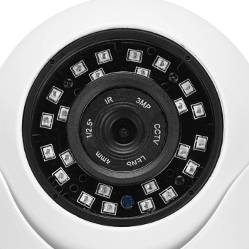 Kamera AHD CCTV, kamera 360 ° IR 720P AHD 24LED Zewnętrzna PAL noktowizor (biały) [13050000334]
